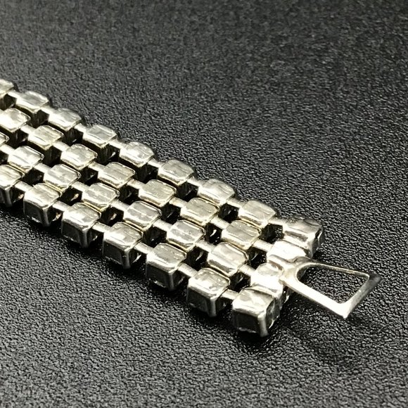 Vintage Multi Strand Rhinestone Bracelet - Picture 8 of 16